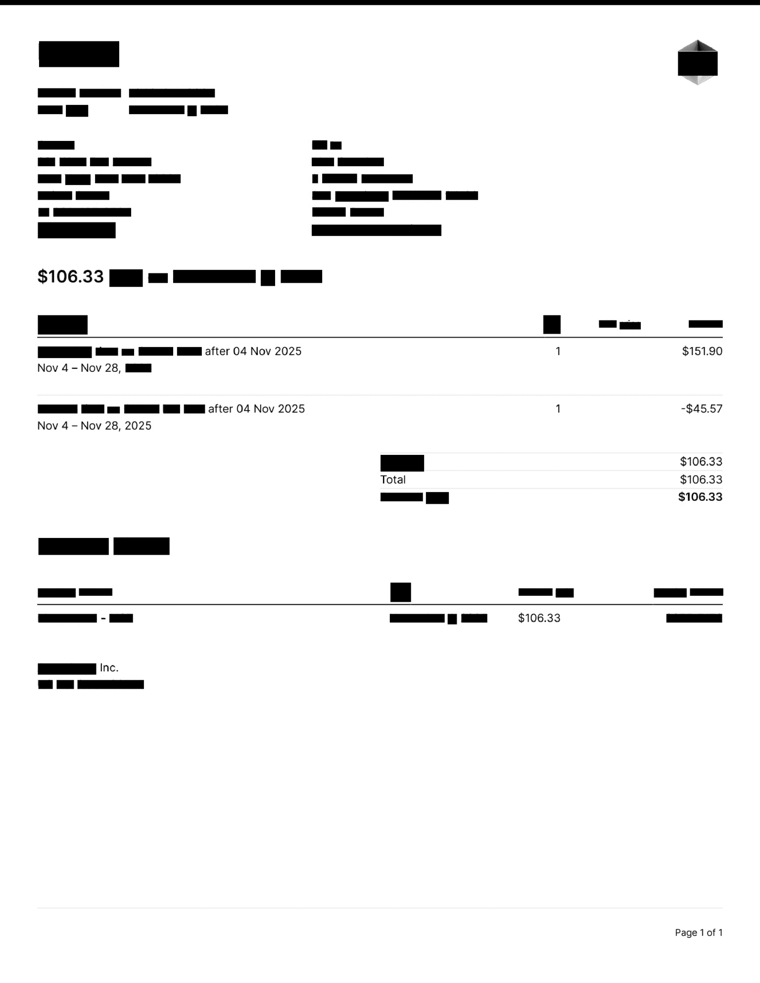 PDF Receipt Redaction